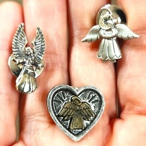 Trio Of Angels Clutch Lapel Pins